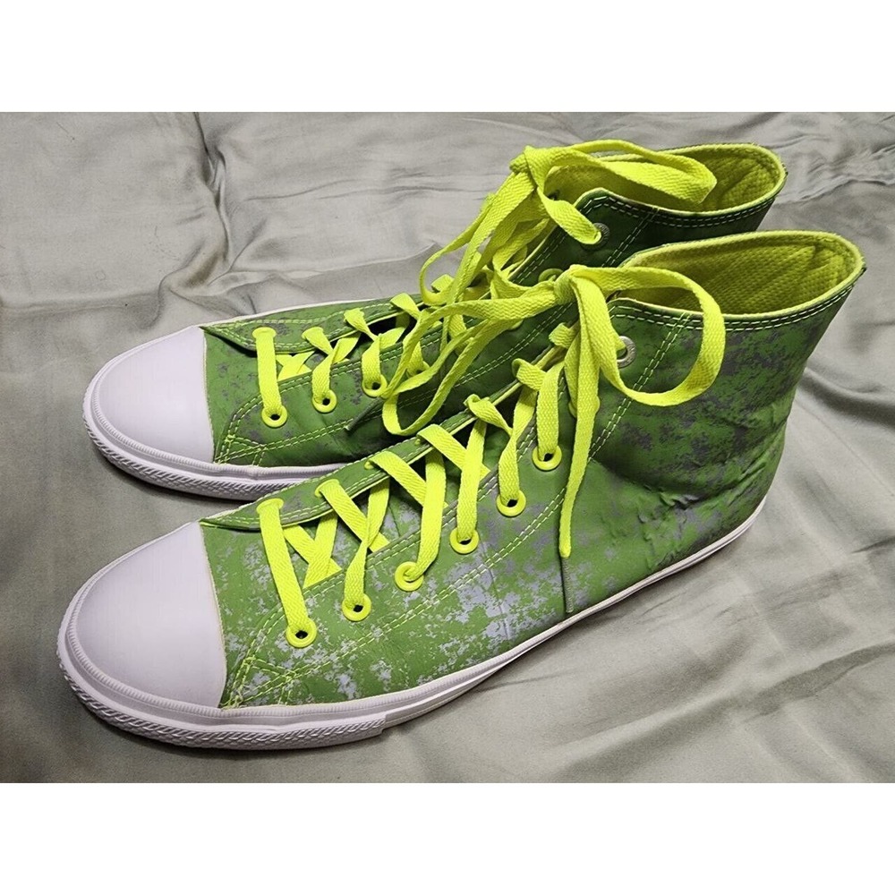 MENS CONVERSE CHUCK TAYLOR II ALL-STAR HI 153545C VOLT GREEN LUNARLON SHOES 13